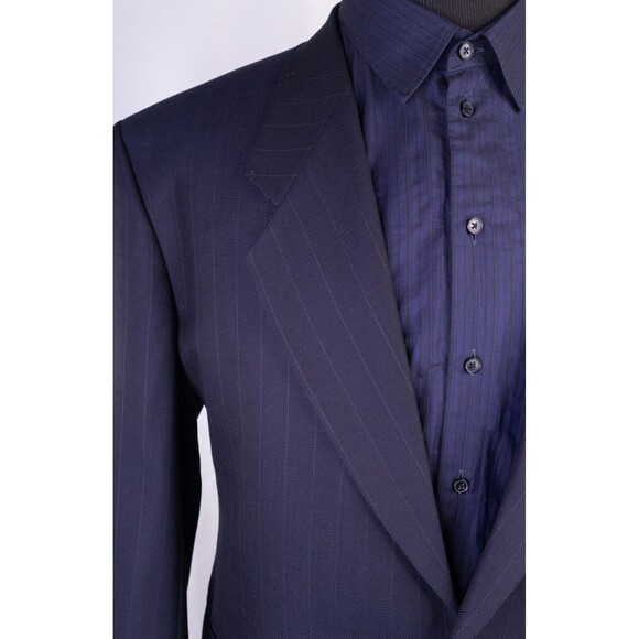 Mani Men's Striped 2 Button Sport Coat Jacket Blazer Wool Size 44RS Casual Suits - Picture 5 of 15